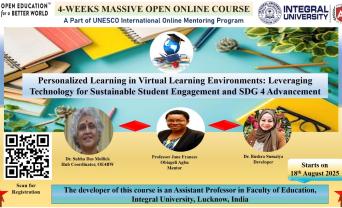MOOC titled "Personalized Learning in Virtual Learning Environments: Leveraging Technology for Sustainable Student Engagement and SDG 4 Advancement"