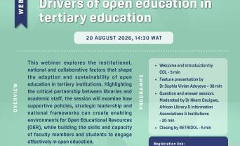 Webinar Flyer for OER practices in West Africa