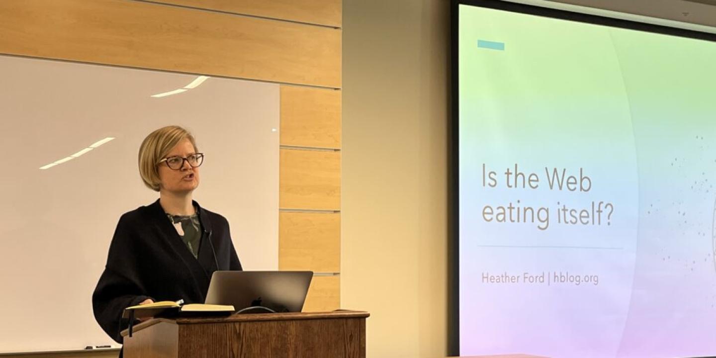 Heather Ford: Is the Web Eating Itself? LLMs versus verifiability